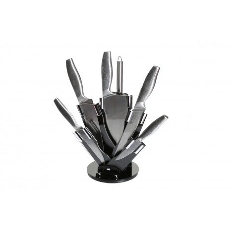 Set cutite inox cu suport ERT-MN 114, maner antialunecare din inox